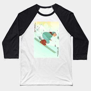 Ski Playing Card Baseball T-Shirt